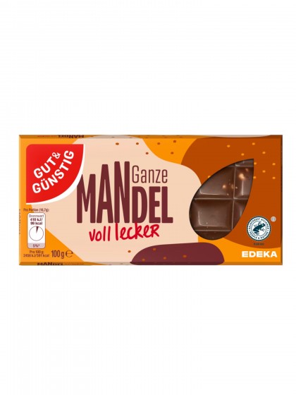 Ciocolata lapte migdale intregi 100g