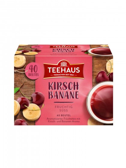 Ceai Teehaus banane cirese 40 pliculete