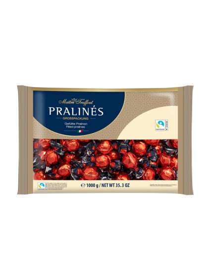 Praline rosu/aur ciocolata lapte aluna 1kg