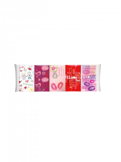 Ciocolata cu lapte love 5x15g