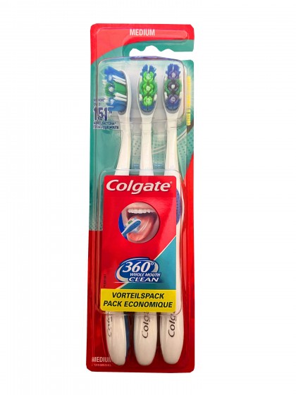 Perie dinti Colgate 360grad medium 3buc