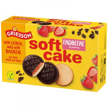 Biscuiti Griesson Soft Cake capsuni 300g