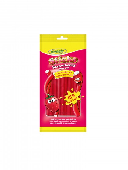 Sticksuri gumate cu aroma capsuni 80g