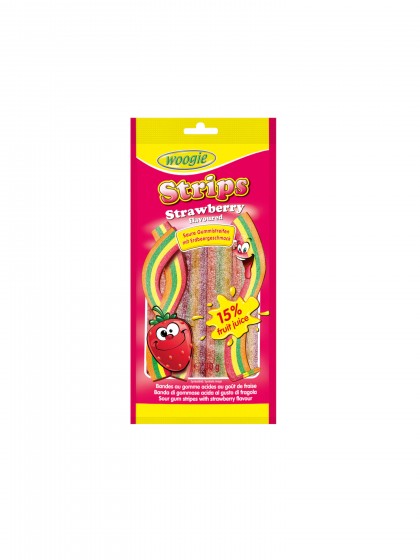 Jeleuri Strawberry Strips 80g