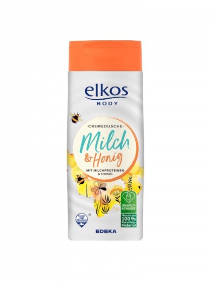 Elkos crema dus lapte miere 300ml