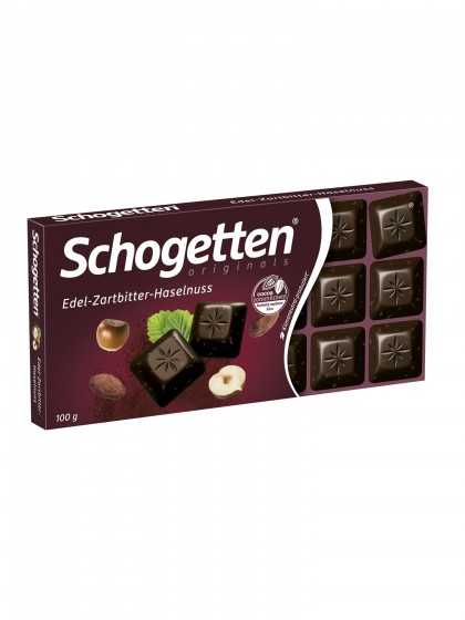 Schogetten ciocolata amaruie cu alune 100g