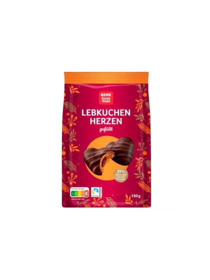 Turta dulce Rewe inima umplut 150g