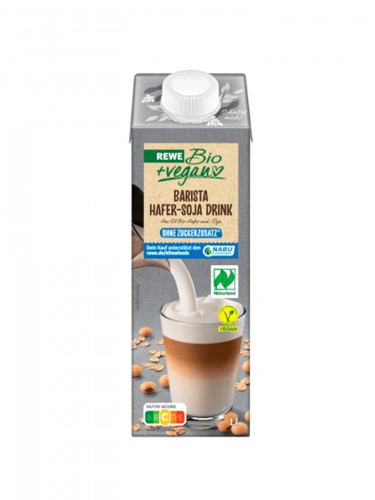 Bautura vegetala Rewe BIO ovaz soja Barista 1l