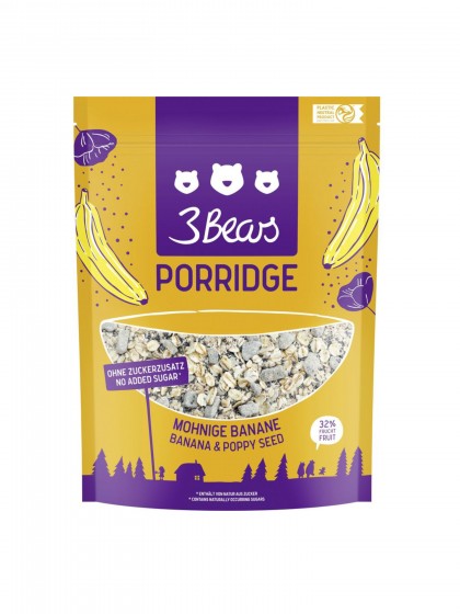 3Bears Porridge Mohnige Banane 400g