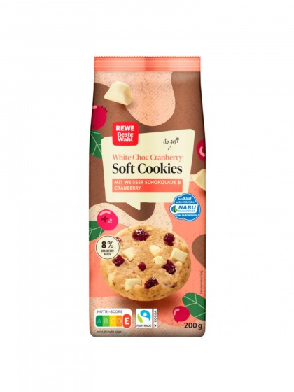 Biscuiti Rewe soft cookie cranberry 200g