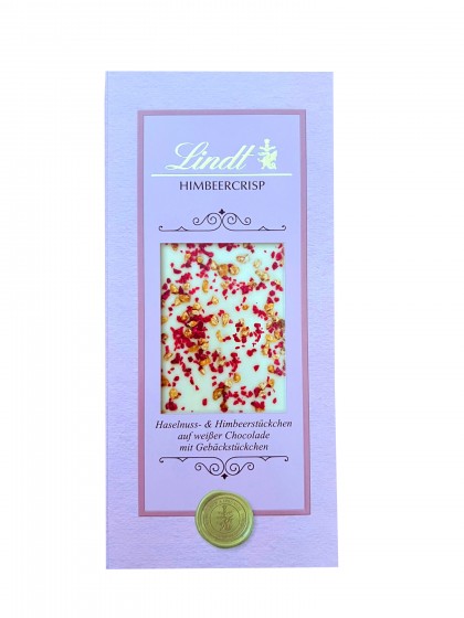 Tableta Lindt zmeura crocant 100g