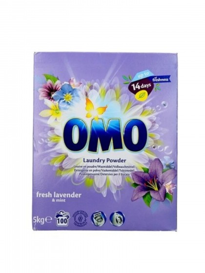 Detergent OMO pudra 100sp 5kg lavanda