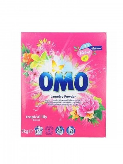 Detergent OMO pudra 100sp 5kg Tropical