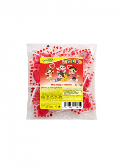 Acadele zmeura forma inima 175g