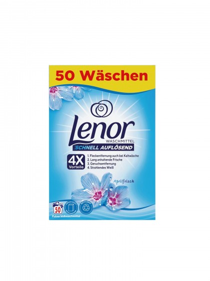 Detergent Lenor pudra Aprilfrisch 3kg 50sp