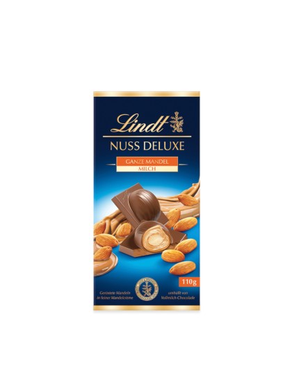 Lindt tableta Nuss Deluxe lapte migdale 110g