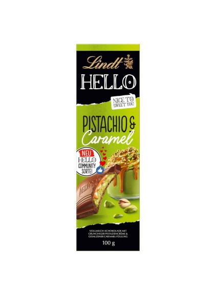 Lindt tableta Hello fistic caramel 100g