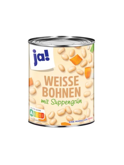 Fasole alba JA cu supa 800g