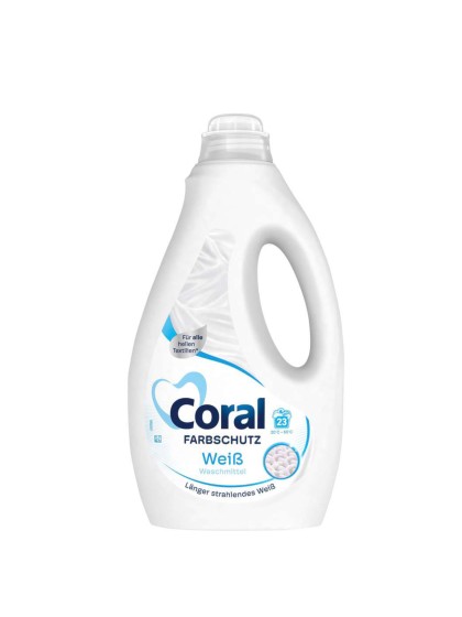 Detergent lichid Coral prot cul albe 23sp