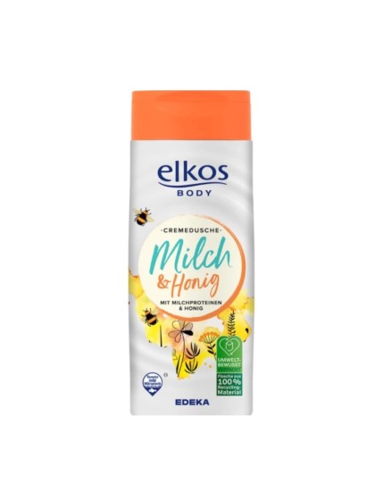 Elkos crema dus lapte miere 400ml