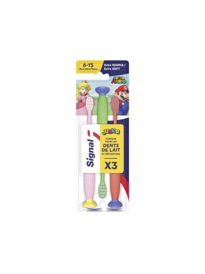 Signal periute dinti Junior Super Mario extra soft 3buc