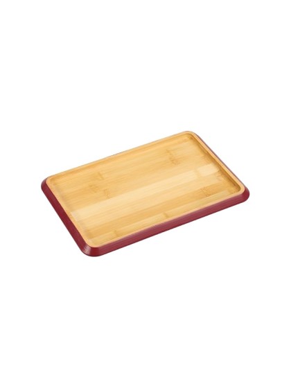 Kesper platou servire bambus 30x20x2cm natur rosu