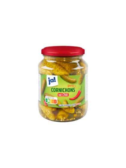 Ja cornichons chili 350g