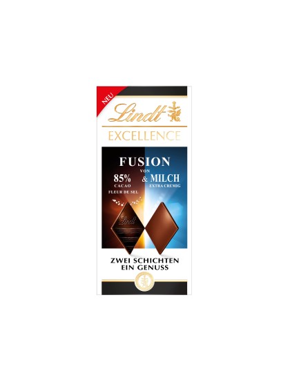 Lindt Exc Fusion 85% KakaoFleur de Sel 100g
