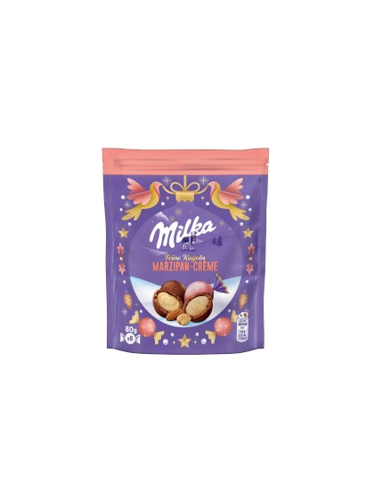 Milka globulete ciocolata crema martipan 80g