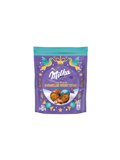 Milka globulete ciocolata nugat caramel 82g